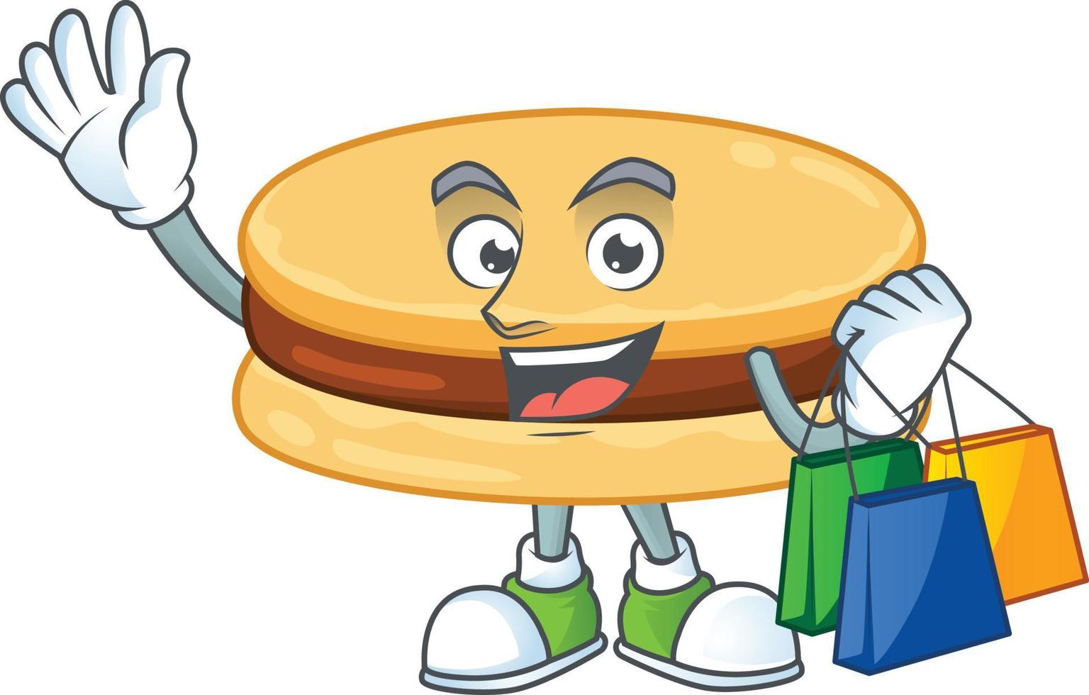 A cartoon character of brown alfajor vector