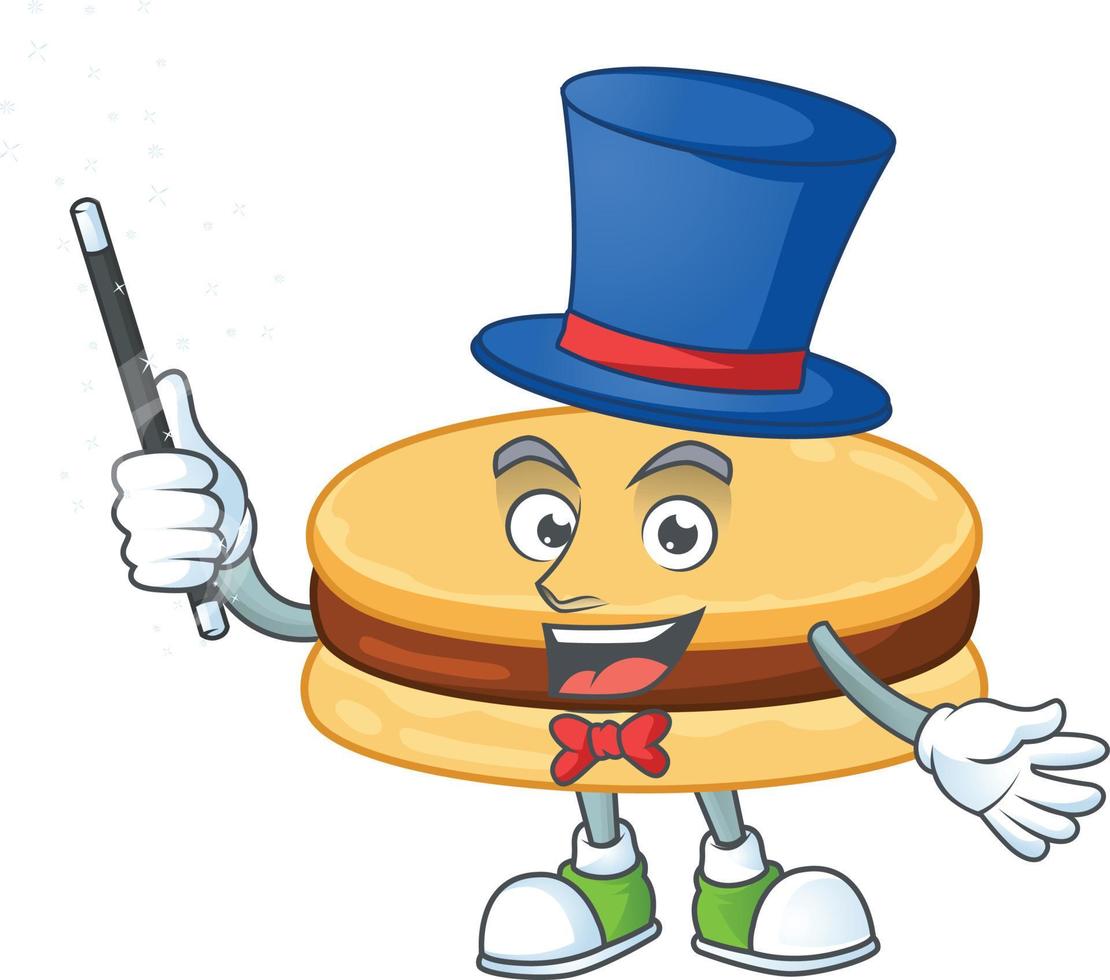 A cartoon character of brown alfajor vector