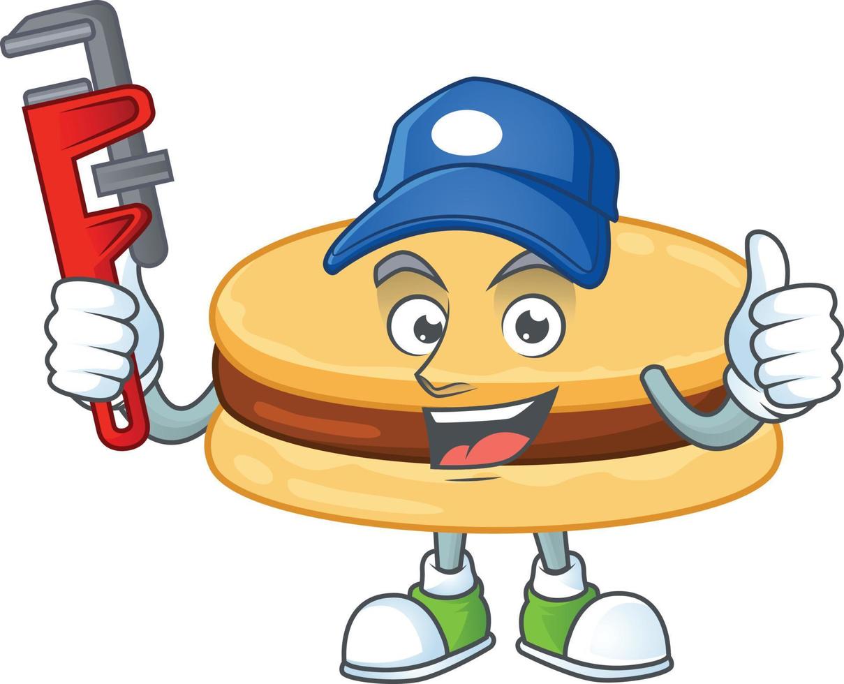 A cartoon character of brown alfajor vector