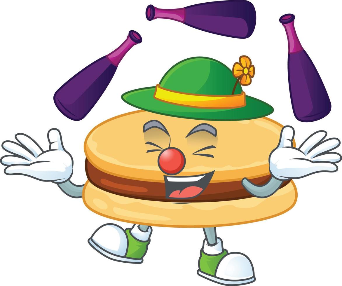 A cartoon character of brown alfajor vector