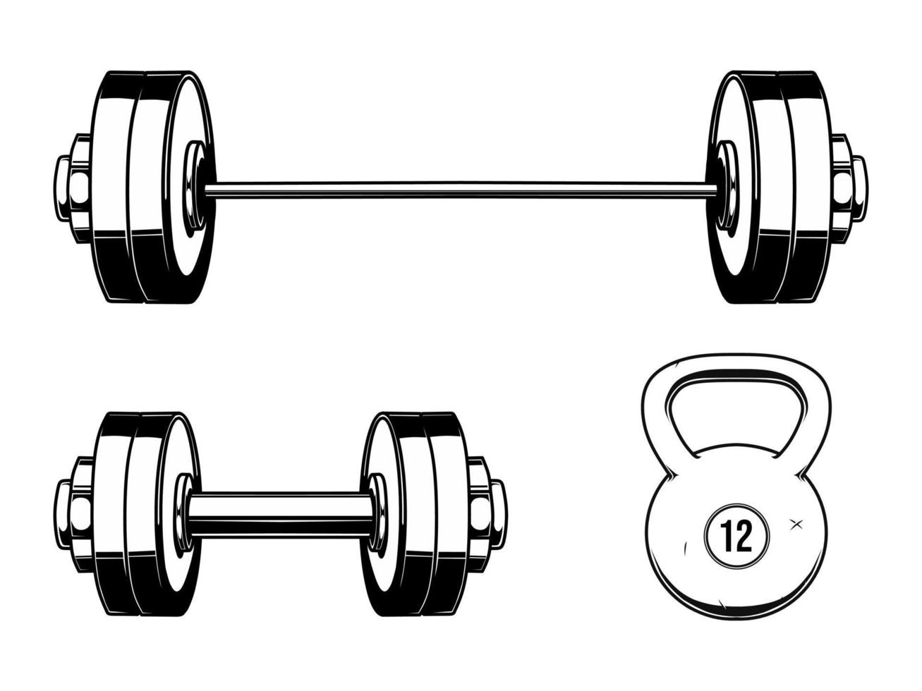 Dumbbells vector design