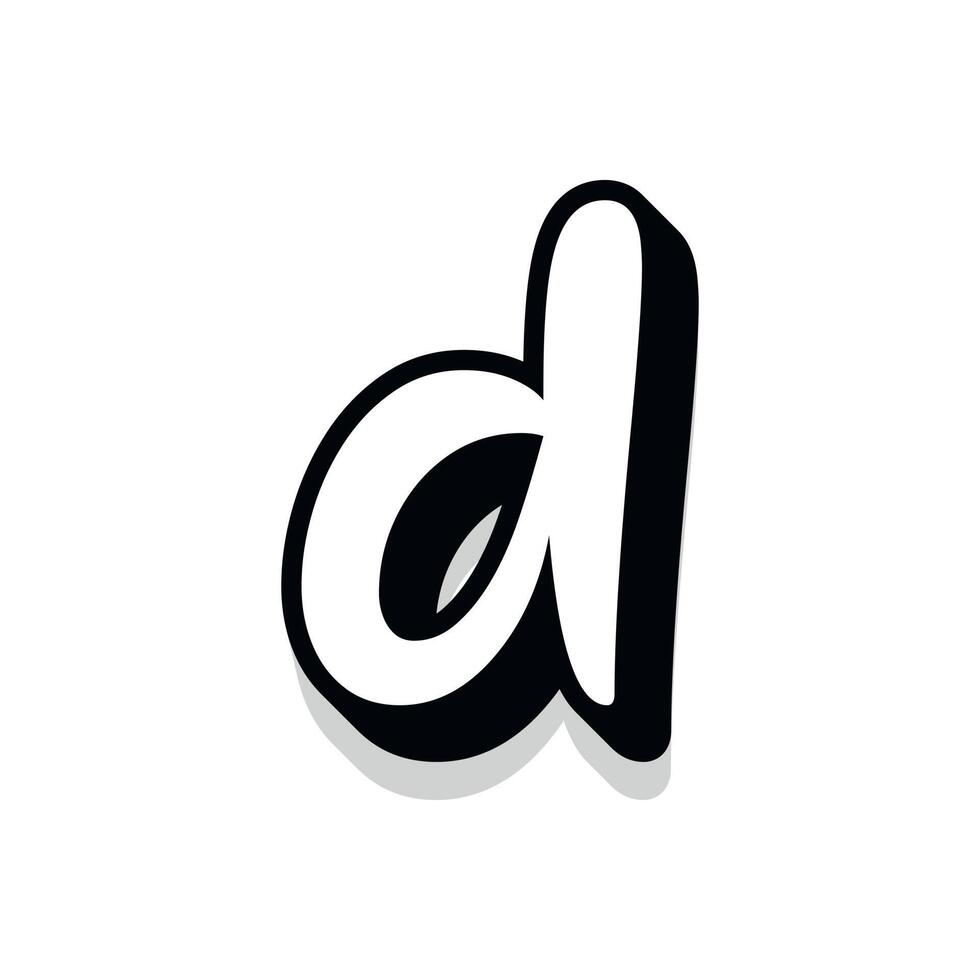 3d illustration of small letter d 20806356 Vector Art at Vecteezy