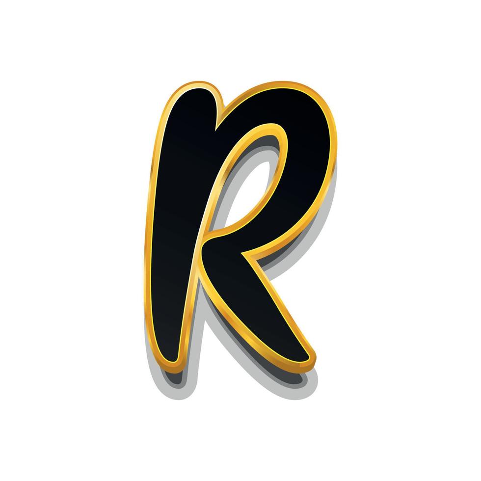 3d illustration of letter r vector