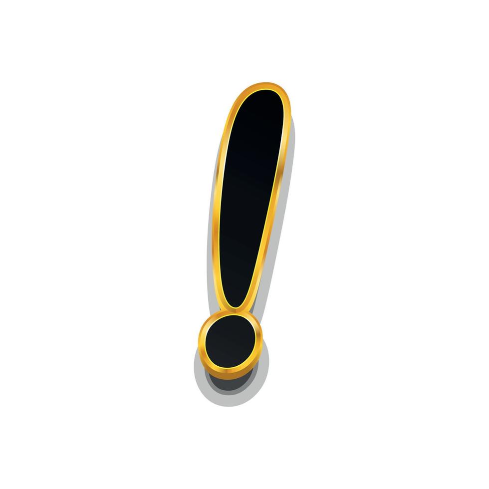 3d illustration of exclamation mark vector