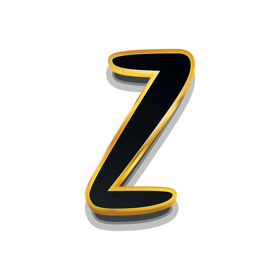 3d illustration of letter z vector