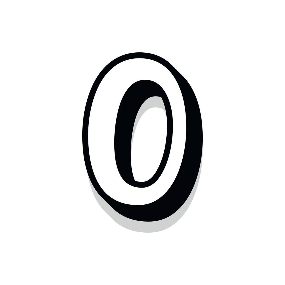 3d illustration of letter o vector