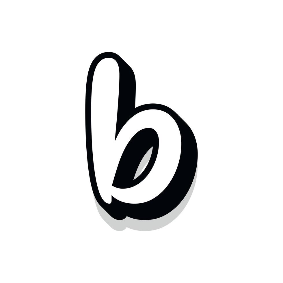 3d illustration of small letter b 20806563 Vector Art at Vecteezy