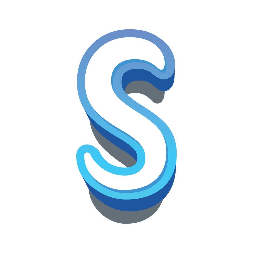 3d illustration of letter s 20806633 Vector Art at Vecteezy
