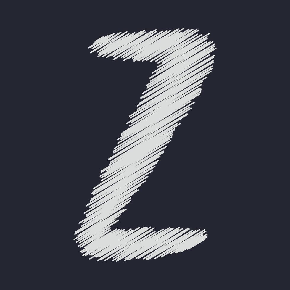 3d illustration of letter z vector