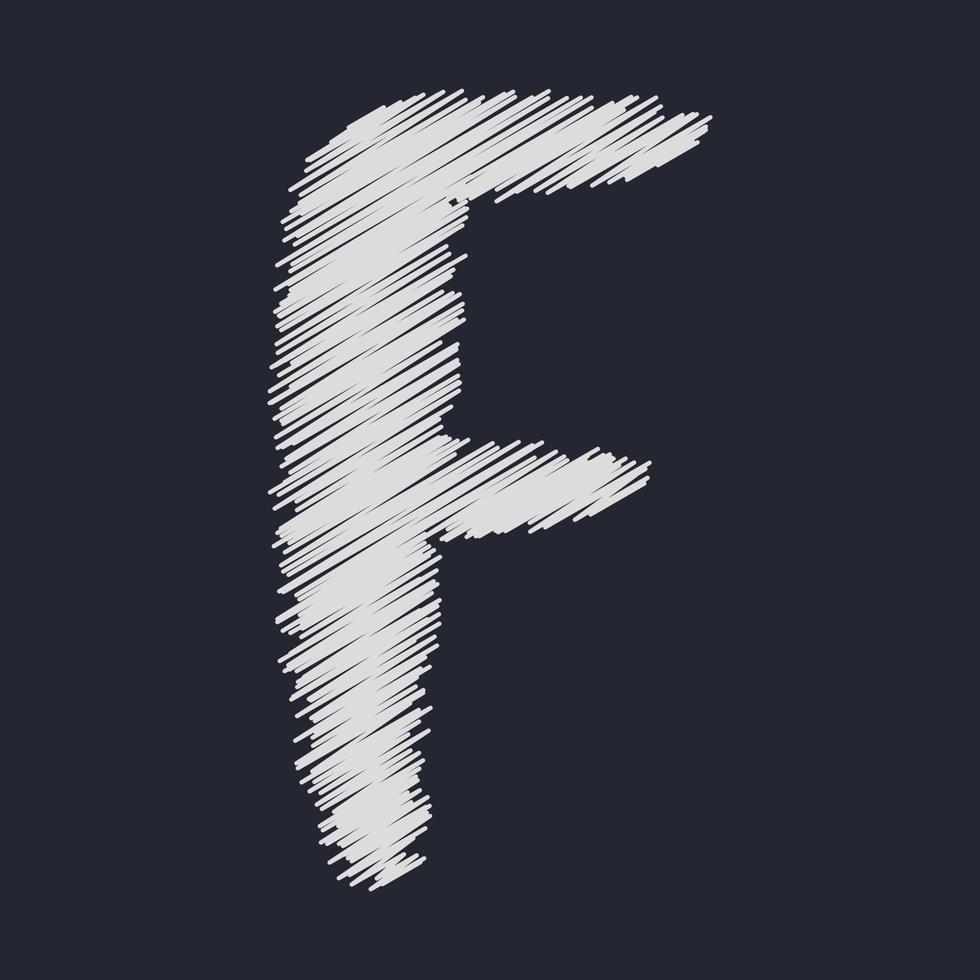 3d illustration of letter f vector