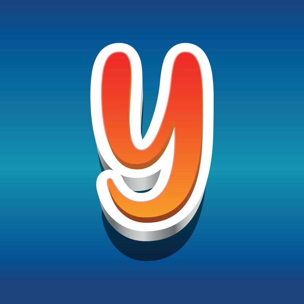 3d illustration of letter y vector