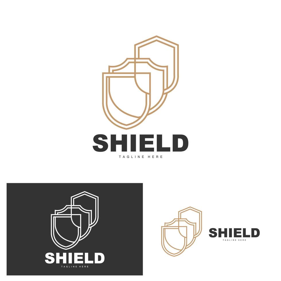 Shield Logo, Antivirus Protection Security Vector, Simple Gaming Logo Shield Design vector