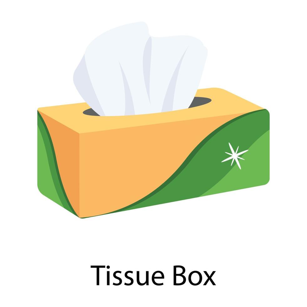 Trendy Tissue Box vector