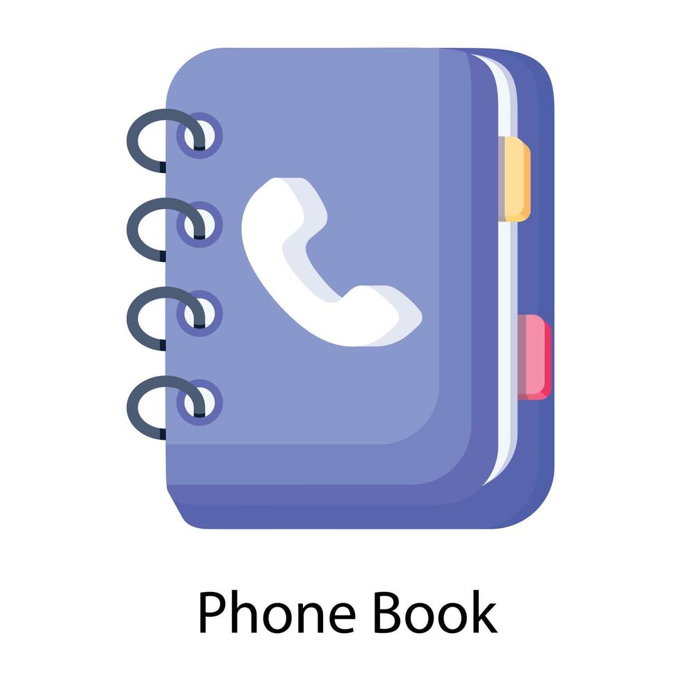 Trendy Phone Book vector