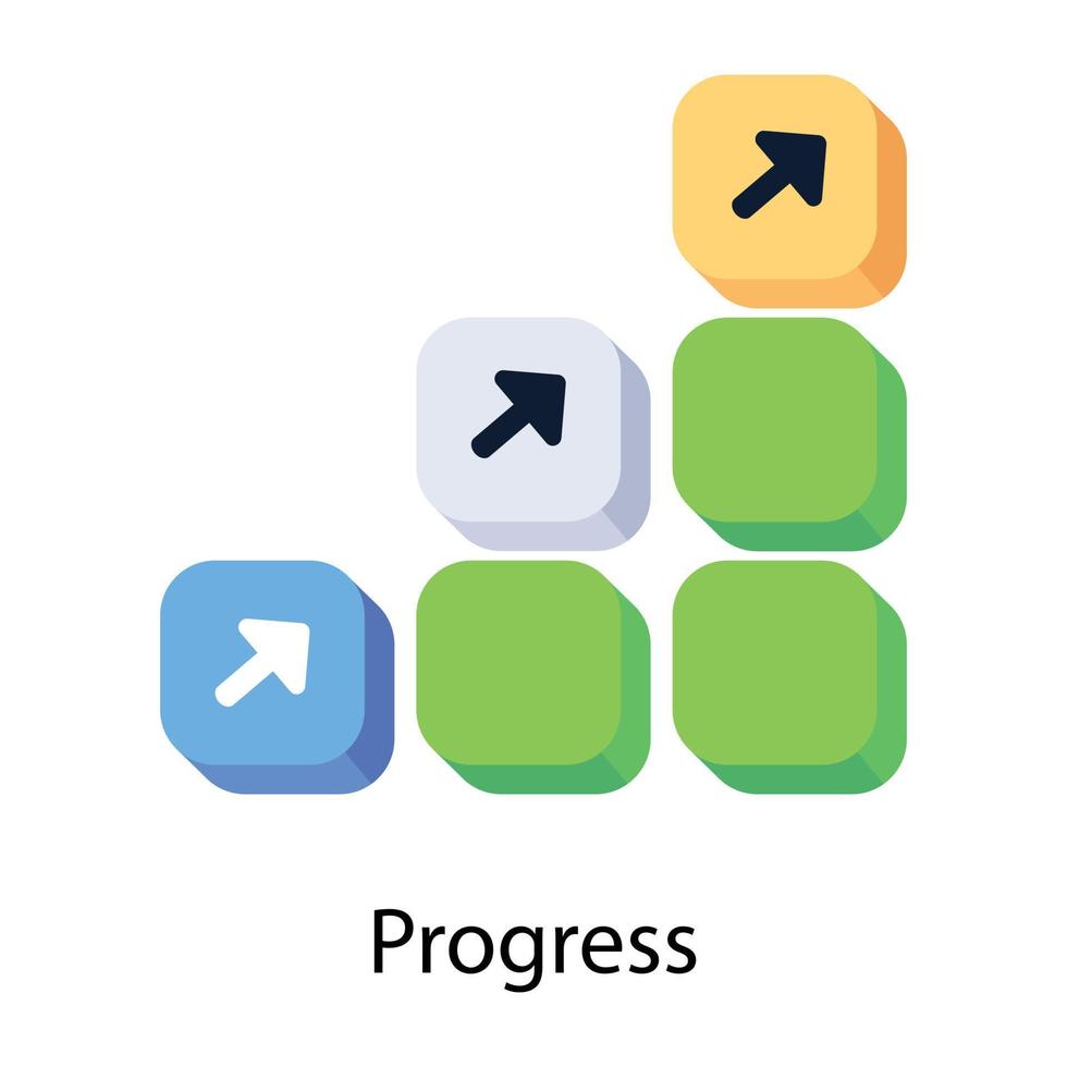 Trendy Progress Concepts vector