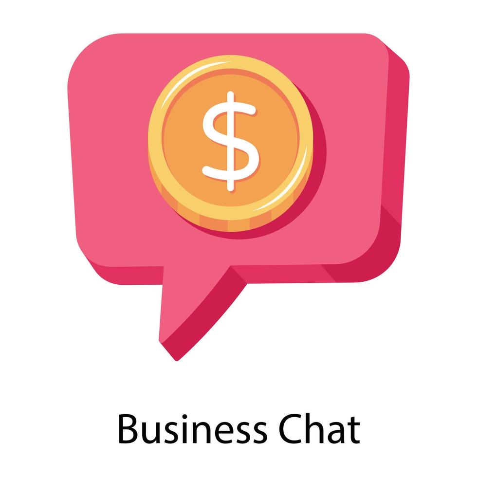 Trendy Business Chat vector