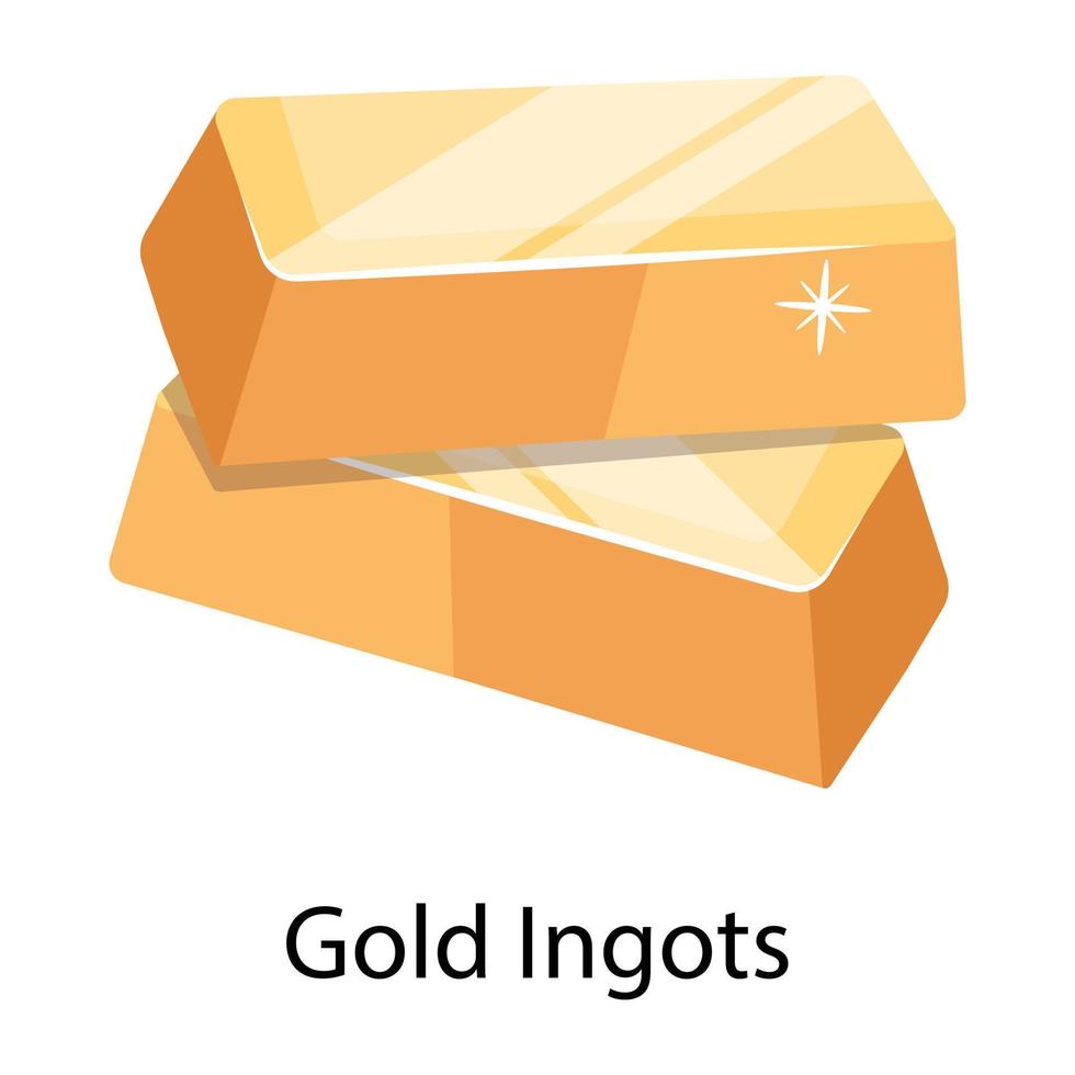 Trendy Gold Ingots vector