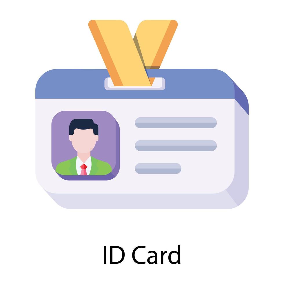 Trendy ID Card vector