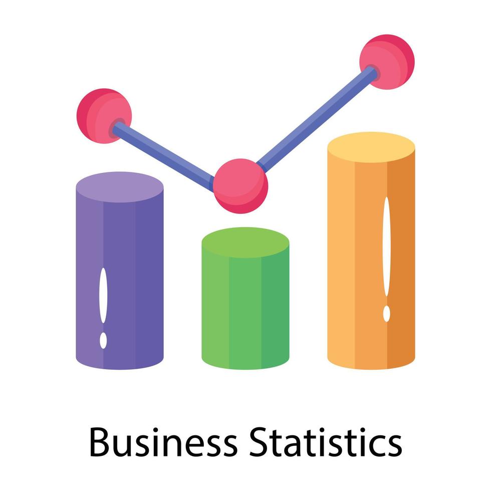 Trendy Business Statistics vector