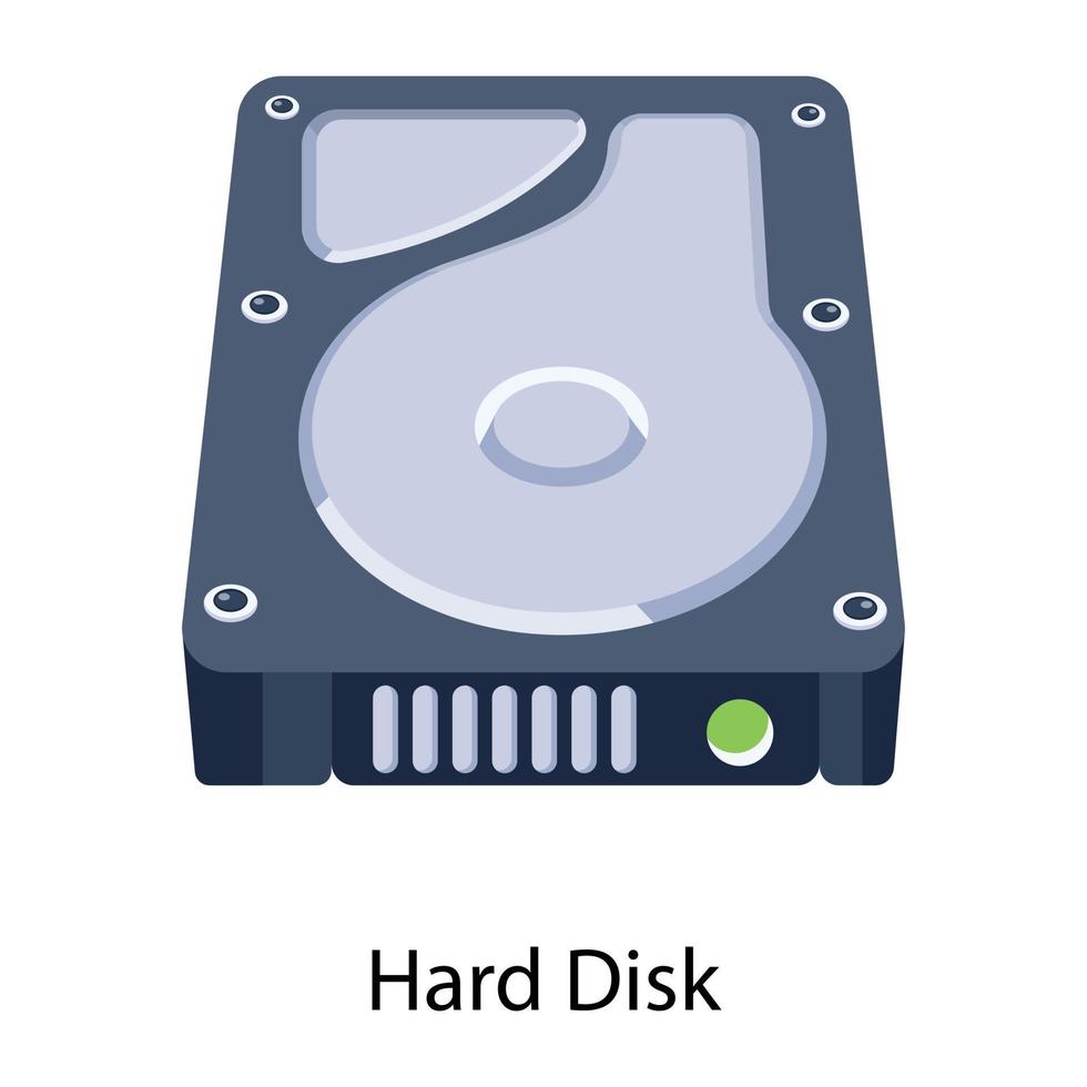 Trendy Hard Disk vector