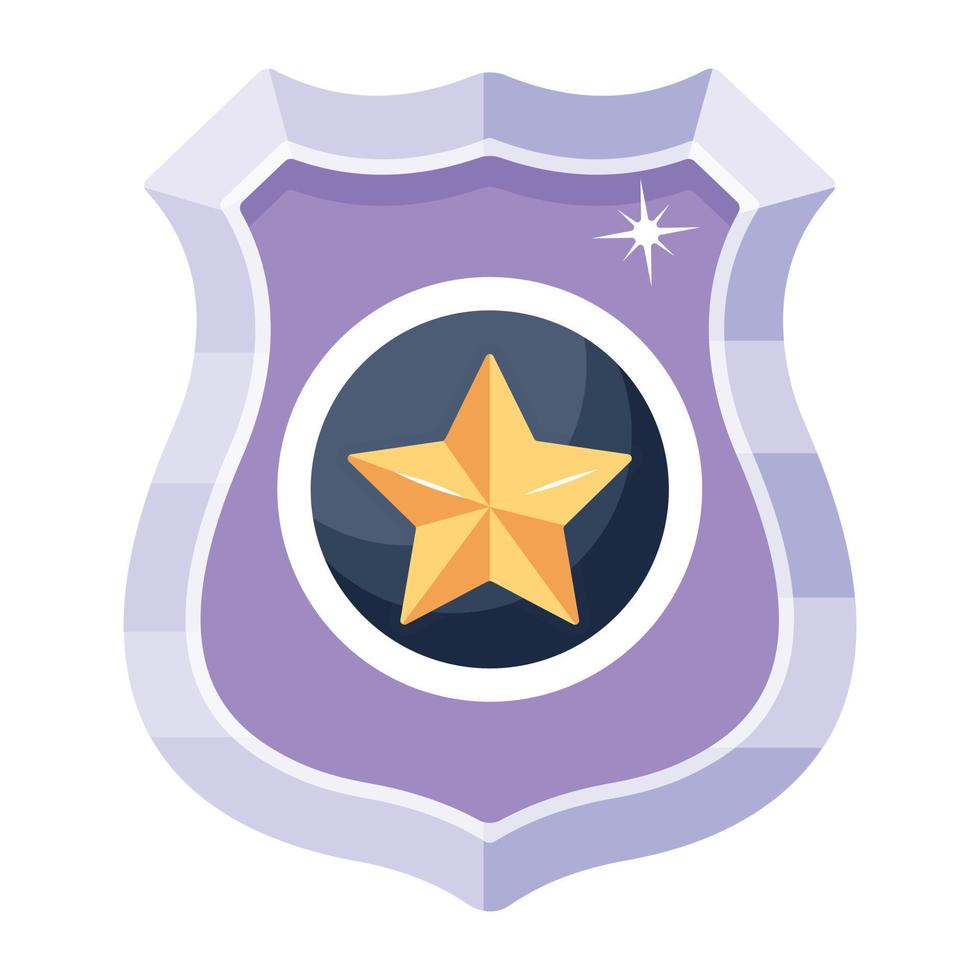 Trendy Police Badge vector