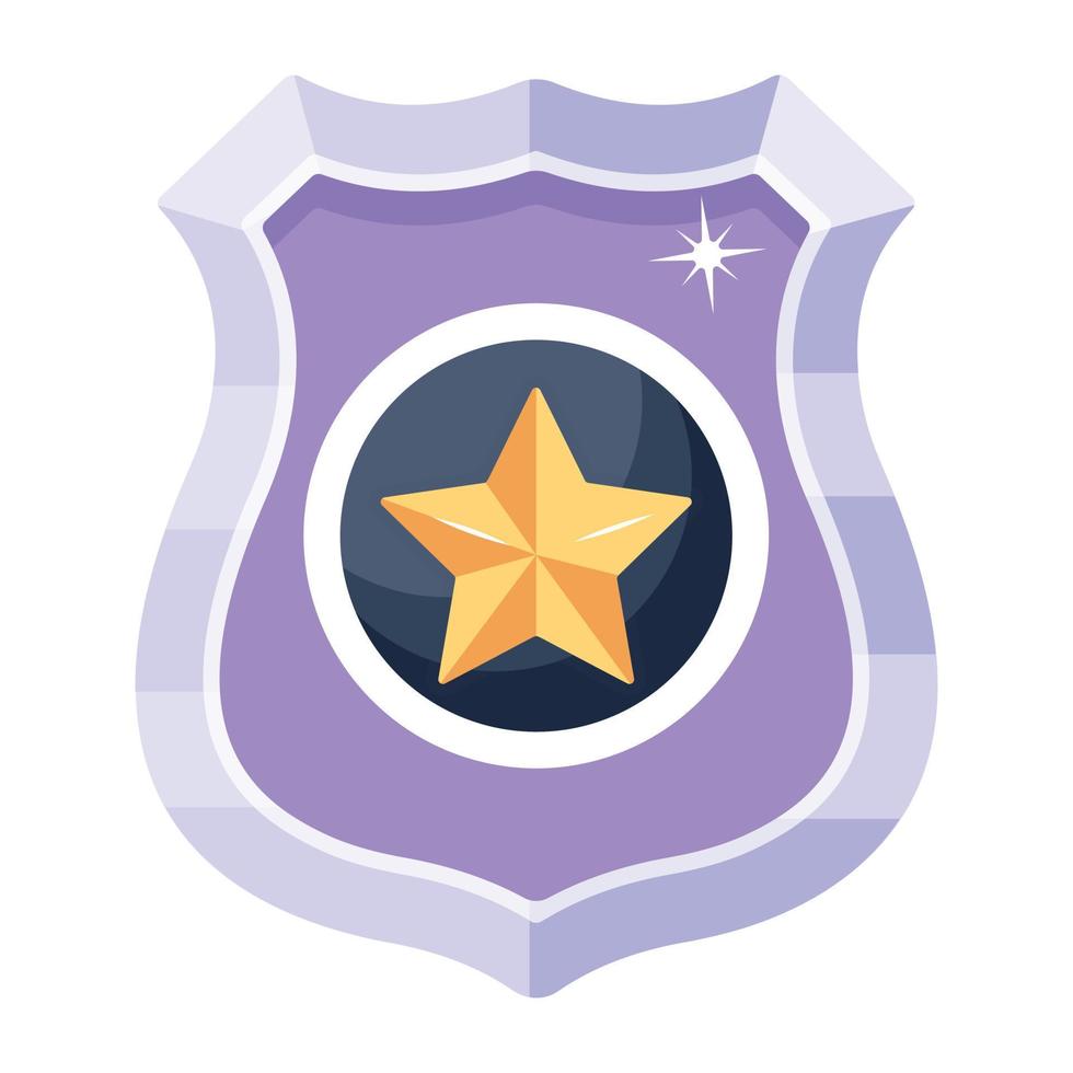 Trendy Police Badge vector