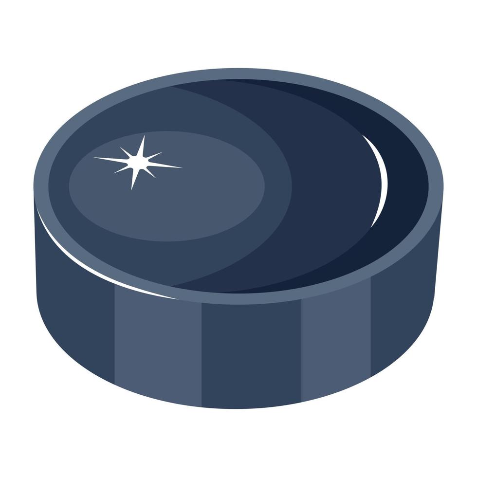 Trendy Hockey Puck vector