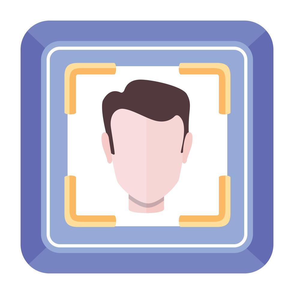 Trendy Face Recognition vector