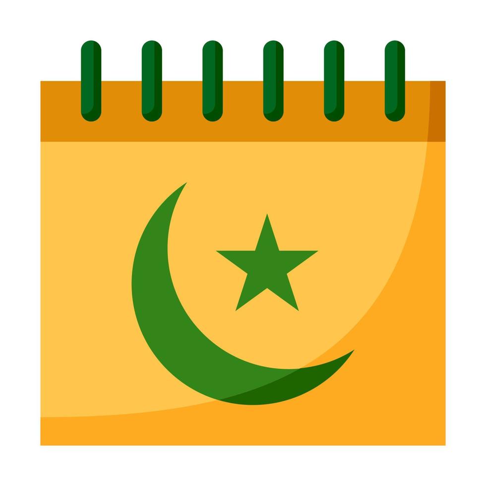 Calendar in flat style isolated vector