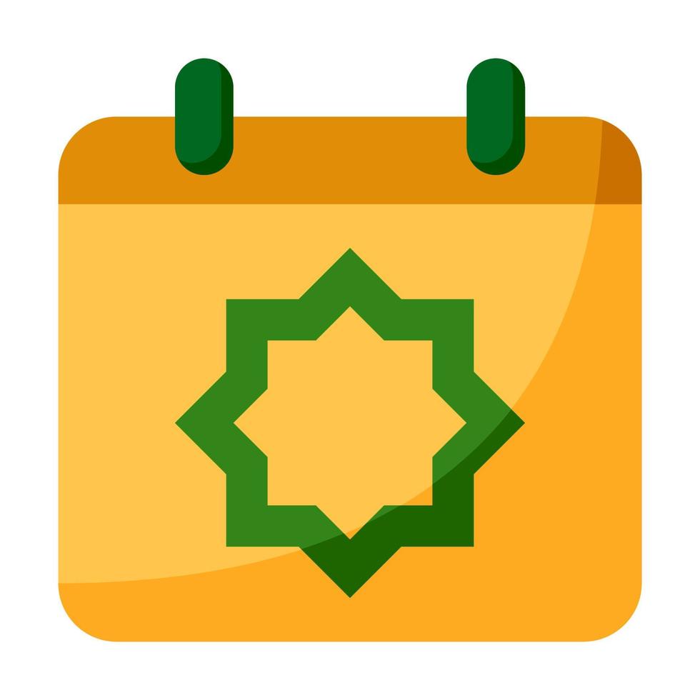 Calendar in flat style isolated vector