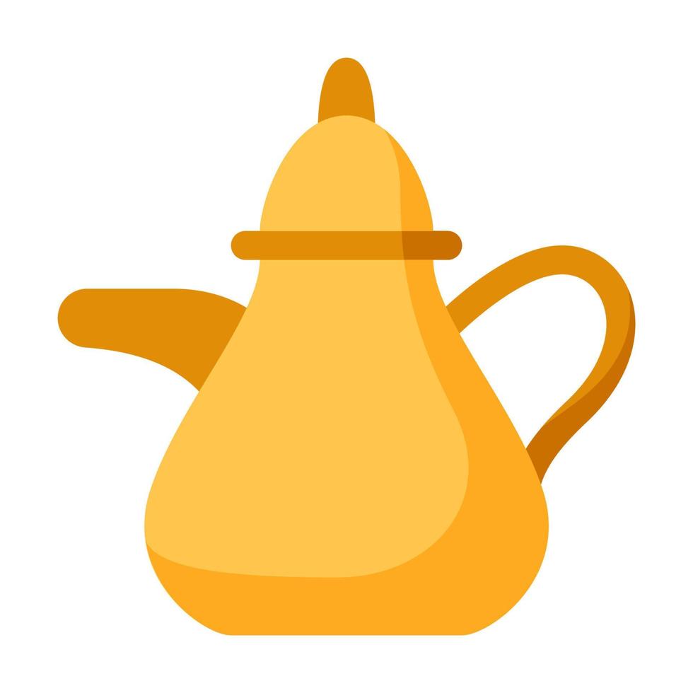 Tea Pot in flat style isolated vector