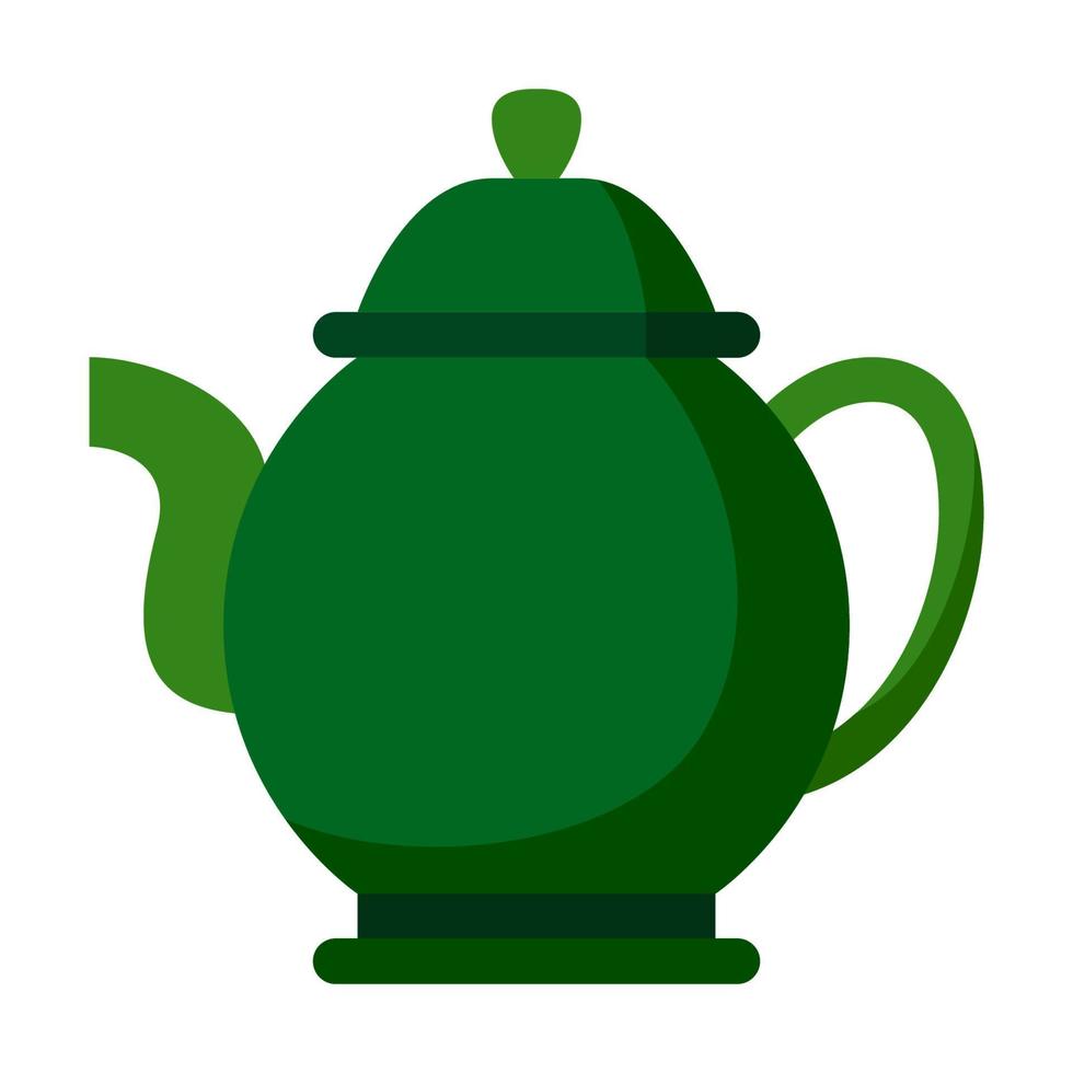 Tea Pot in flat style isolated vector