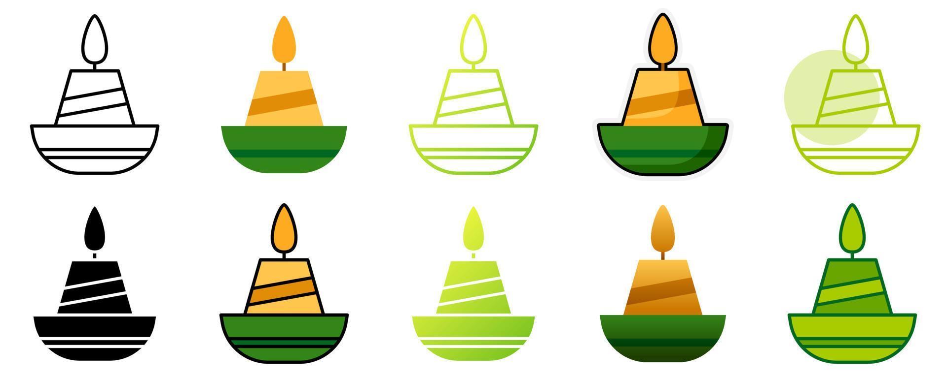 Candle in flat style isolated vector
