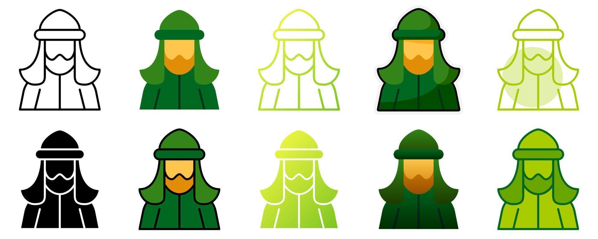 Muslim in flat style isolated vector