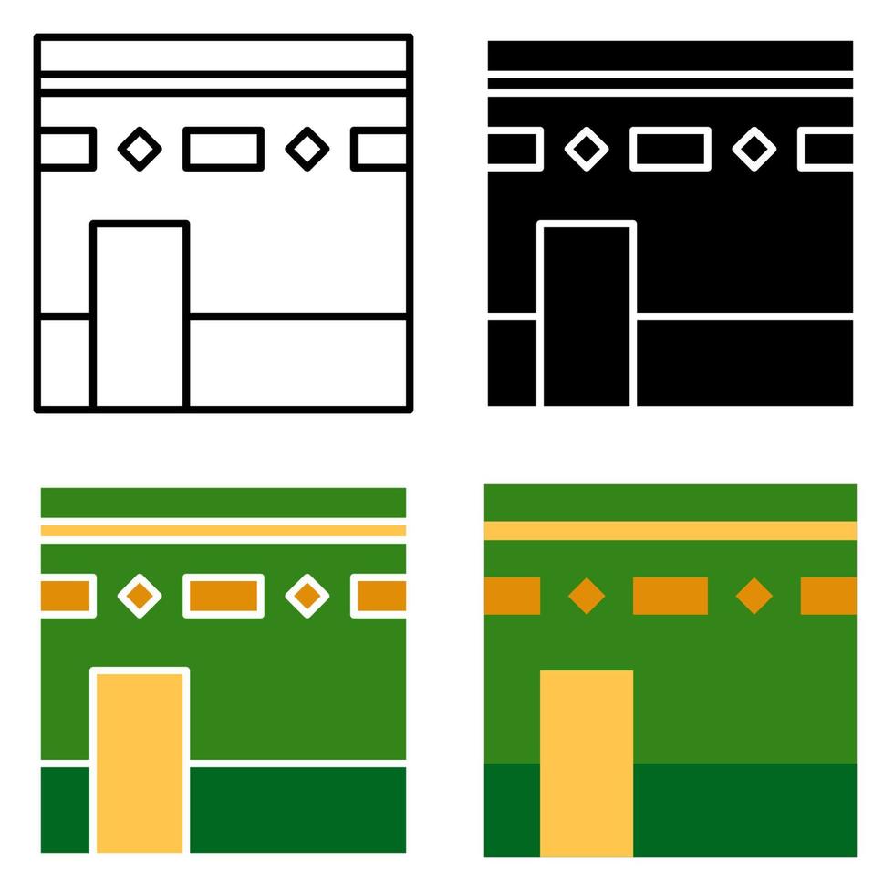Kaaba in flat style isolated vector
