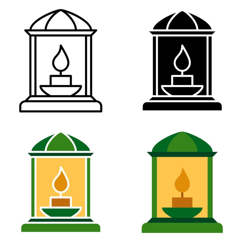 Oil Lamp in flat style isolated vector