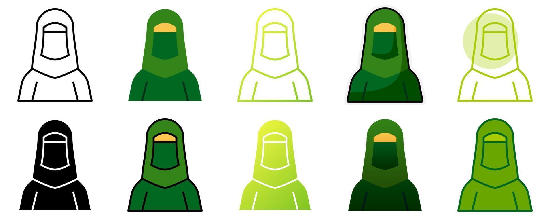 Muslim Woman in flat style isolated vector