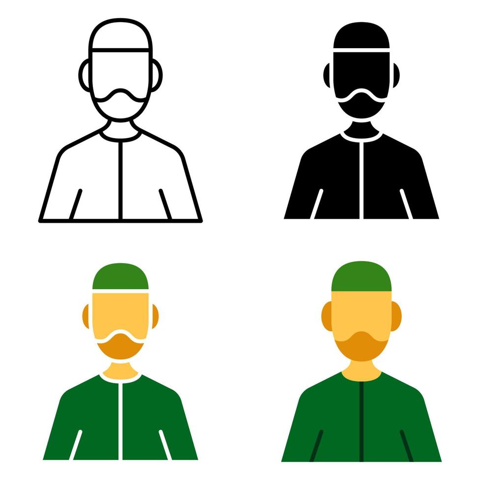 Muslim in flat style isolated vector