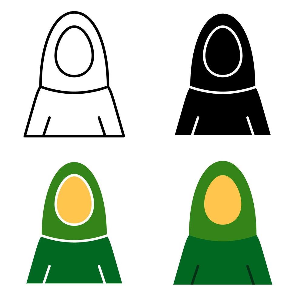Muslim Woman in flat style isolated vector