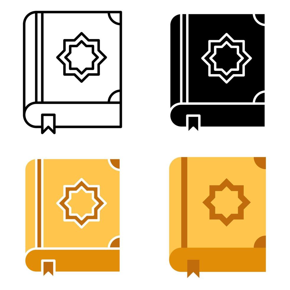 Quran in flat style isolated vector