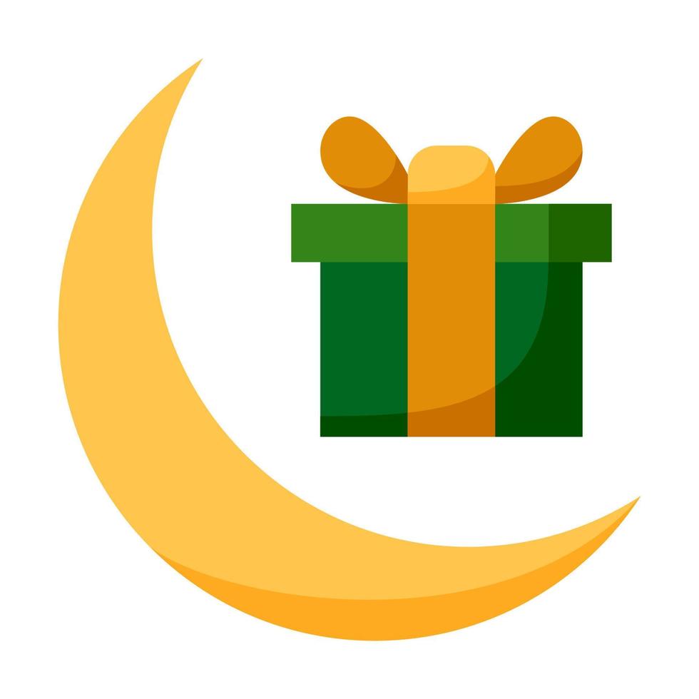 Gift in flat style isolated vector