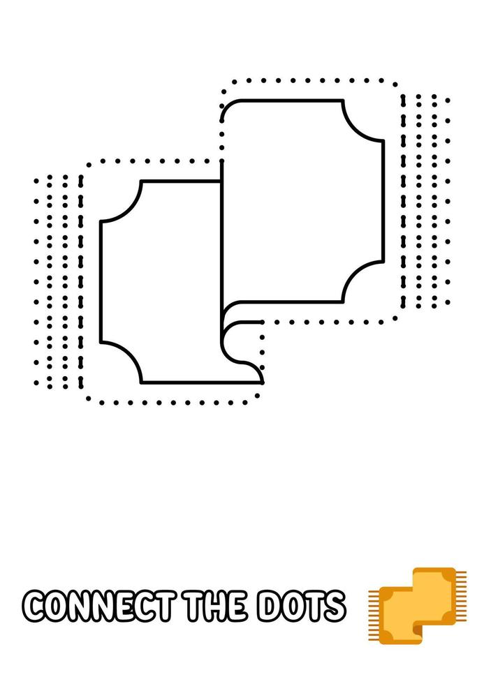 Dot to dot page with Prayer Rug for kids vector