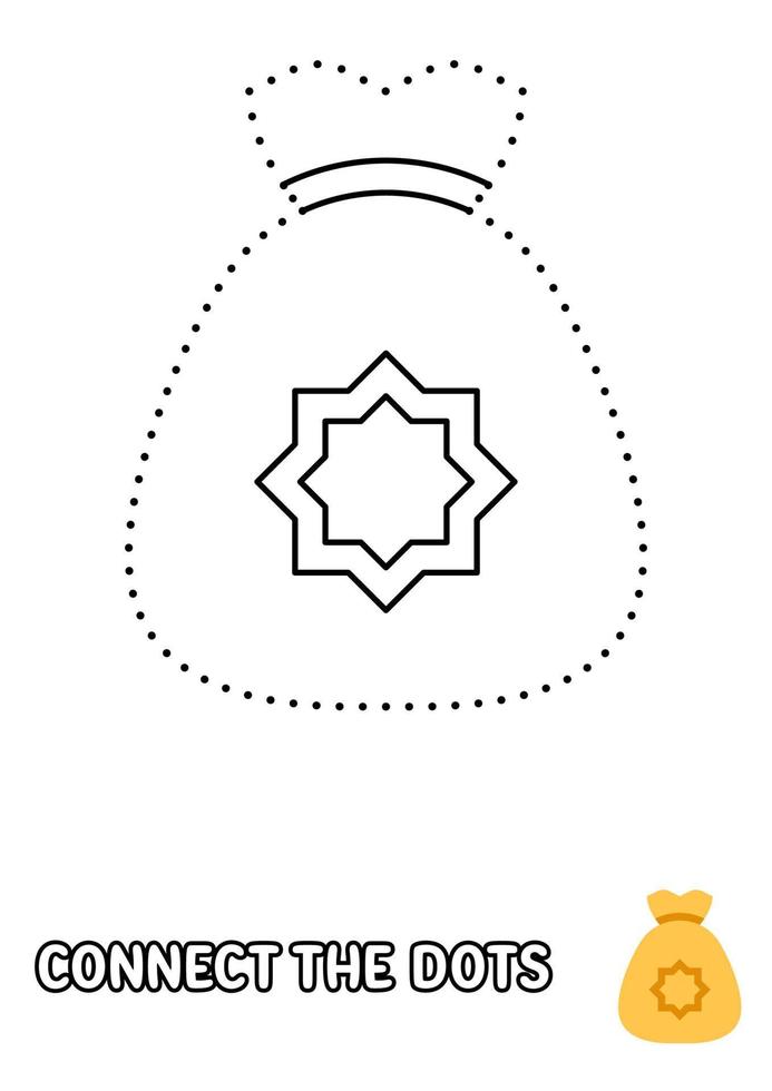 Dot to dot page with Donate for kids vector
