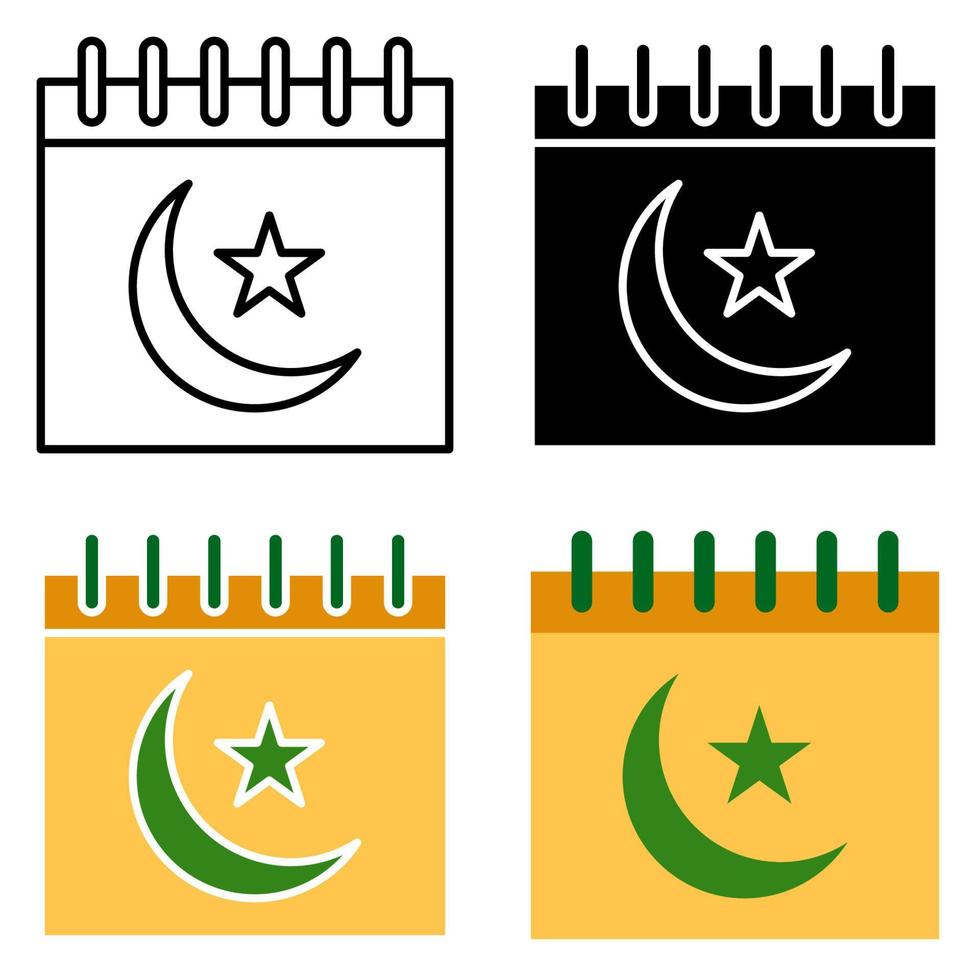 Calendar in flat style isolated vector