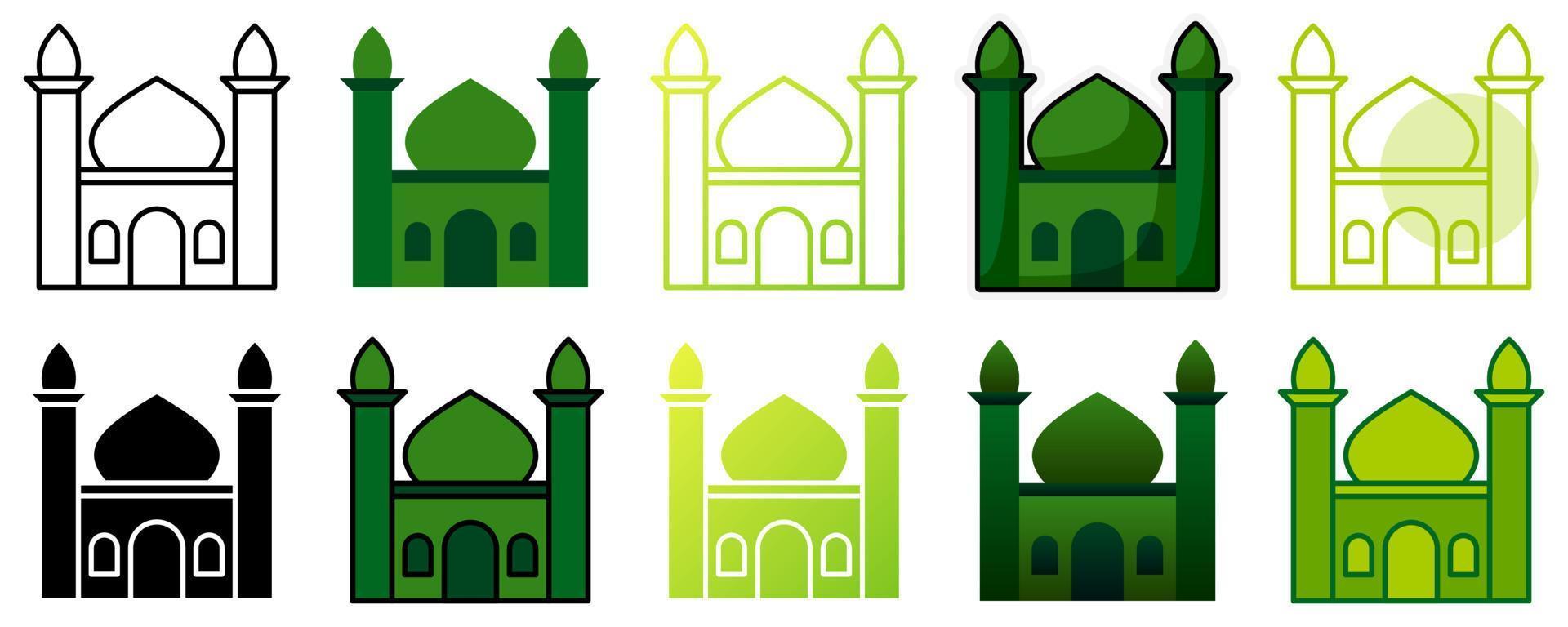 Mosque in flat style isolated vector