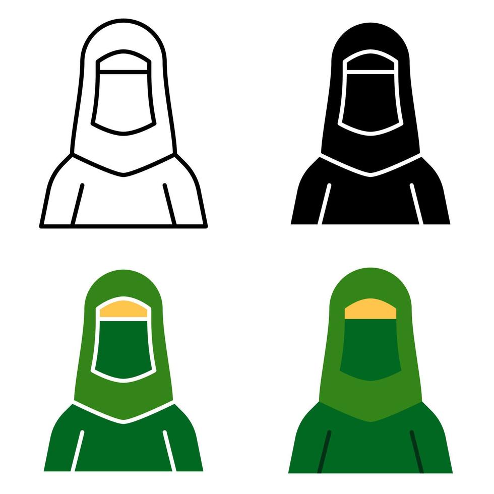 Muslim Woman in flat style isolated vector