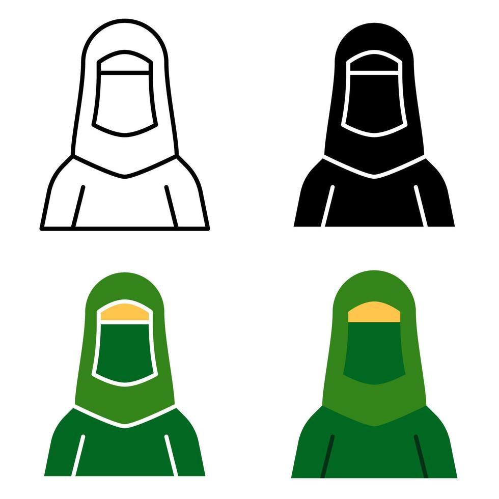 Muslim Woman in flat style isolated vector