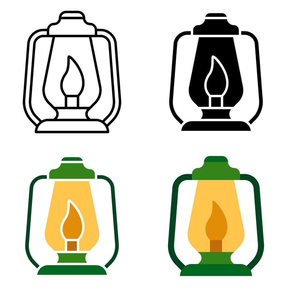 Oil Lamp in flat style isolated vector
