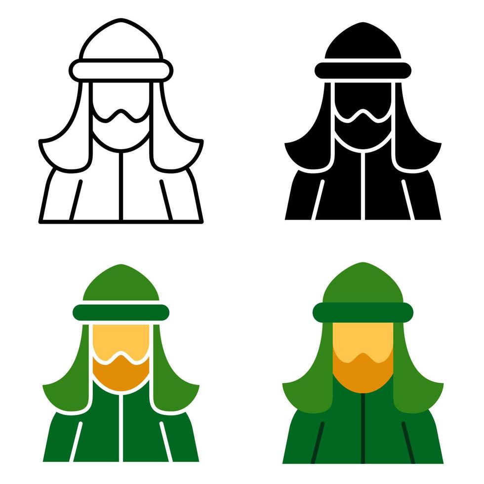 Muslim in flat style isolated vector