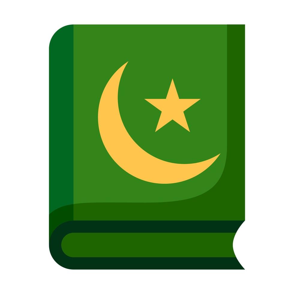 Quran in flat style isolated vector